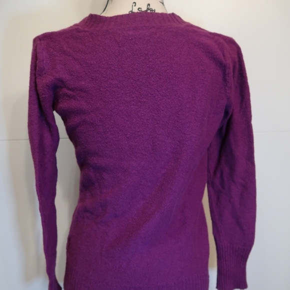 Old Navy Jeweled Purple V-Neck Sweater Medium - Picture 5 of 9